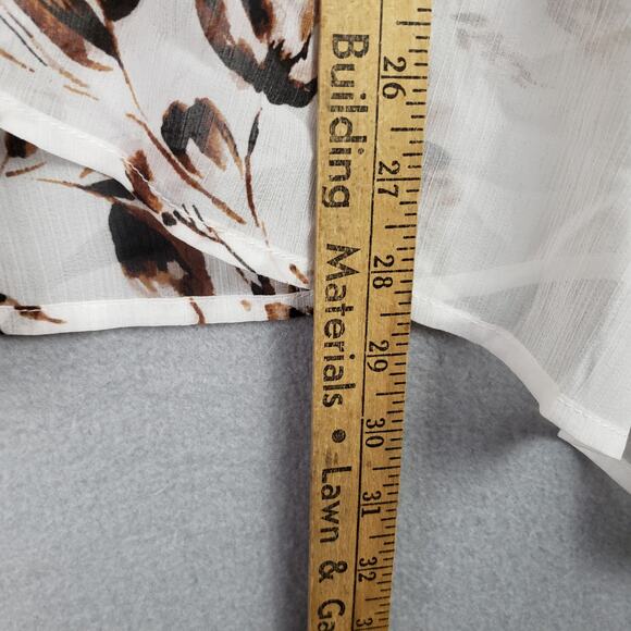 Maurices One Size Open Front Kimono Shawl Top Cream Floral Layering Parisian NWT - Picture 6 of 6
